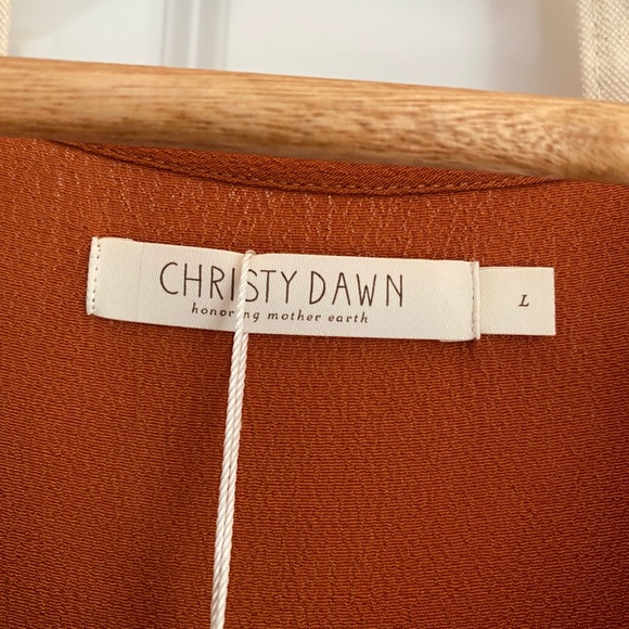 NWT Christy Dawn Dahlia Dress in Rust Size Large - Picture 10 of 16